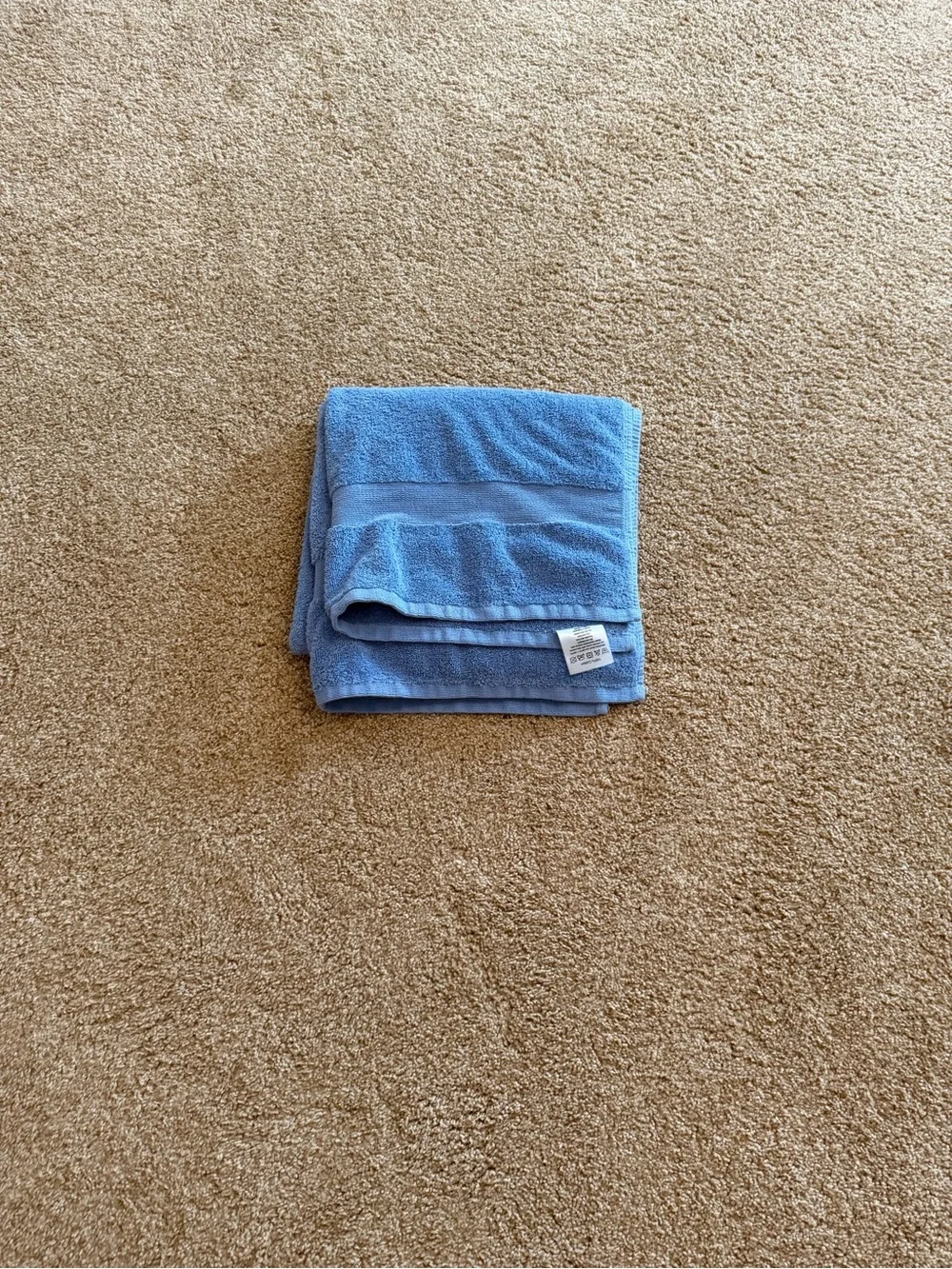 Blue Cotton Bath Towel - Plush Absorbent Towel